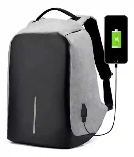 Mochila Antirrobo Con Puerto Usb: Colores Variados