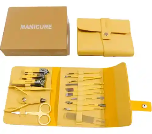 Manicure Kit Estuche Belleza Corta Uñas Manos Estética 16pcs