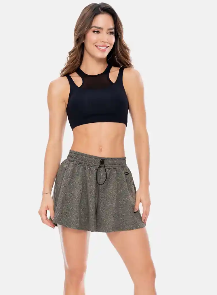 Top Deportivo Mujer Escote Con Cortes En Tela Semi Transparente Talla S - M