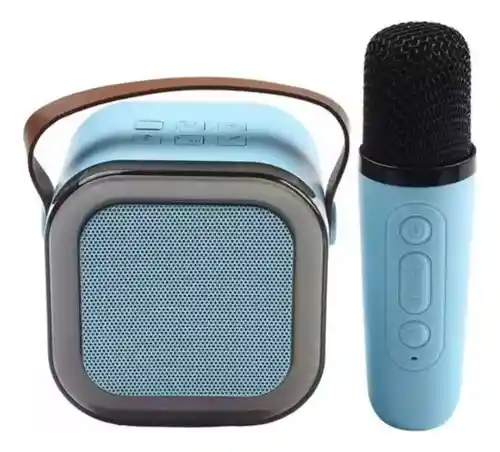 Radio Parlante Bluetooth Karaoke Luz Led Mic Inalámbrico