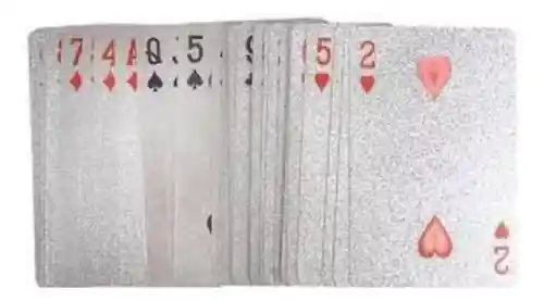 Poker Cartas Casino Profesionales Plateado Juego Mesa Dolar