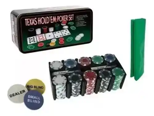 Poker Texas 100 Fichas Cartas Estuche De Lujo Juego Mesa