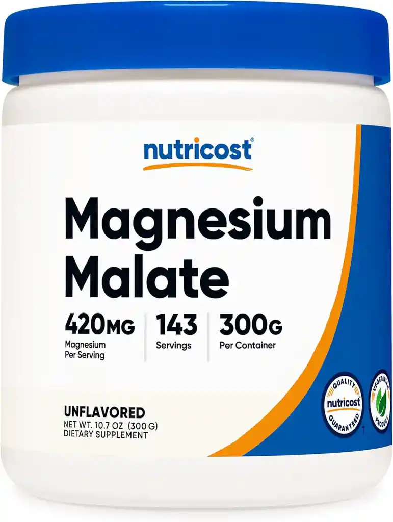 Nutricost Magnesium Malate Sin Sabor 300g