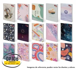 Cuaderno Rayado Pequeño 100 Hojas Diseño Niña Argollado