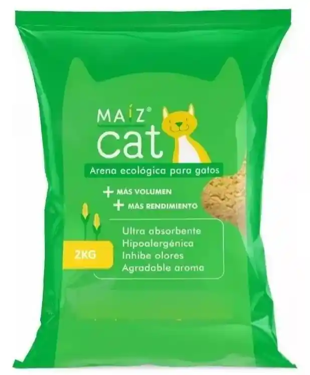 Arena De Maiz Para Gatos Maiz Cat 2 Kg