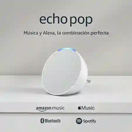 Amazon Echo Pop Con Asistente Virtual Alexa Glacier White