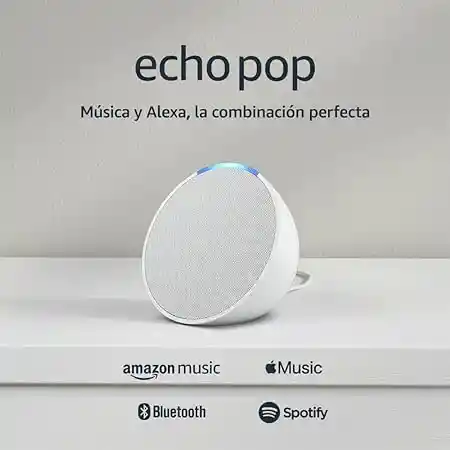 Amazon Echo Pop Con Asistente Virtual Alexa Glacier White