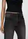 Jean Tokio Tejano Negro Talla 36 Mujer Mango