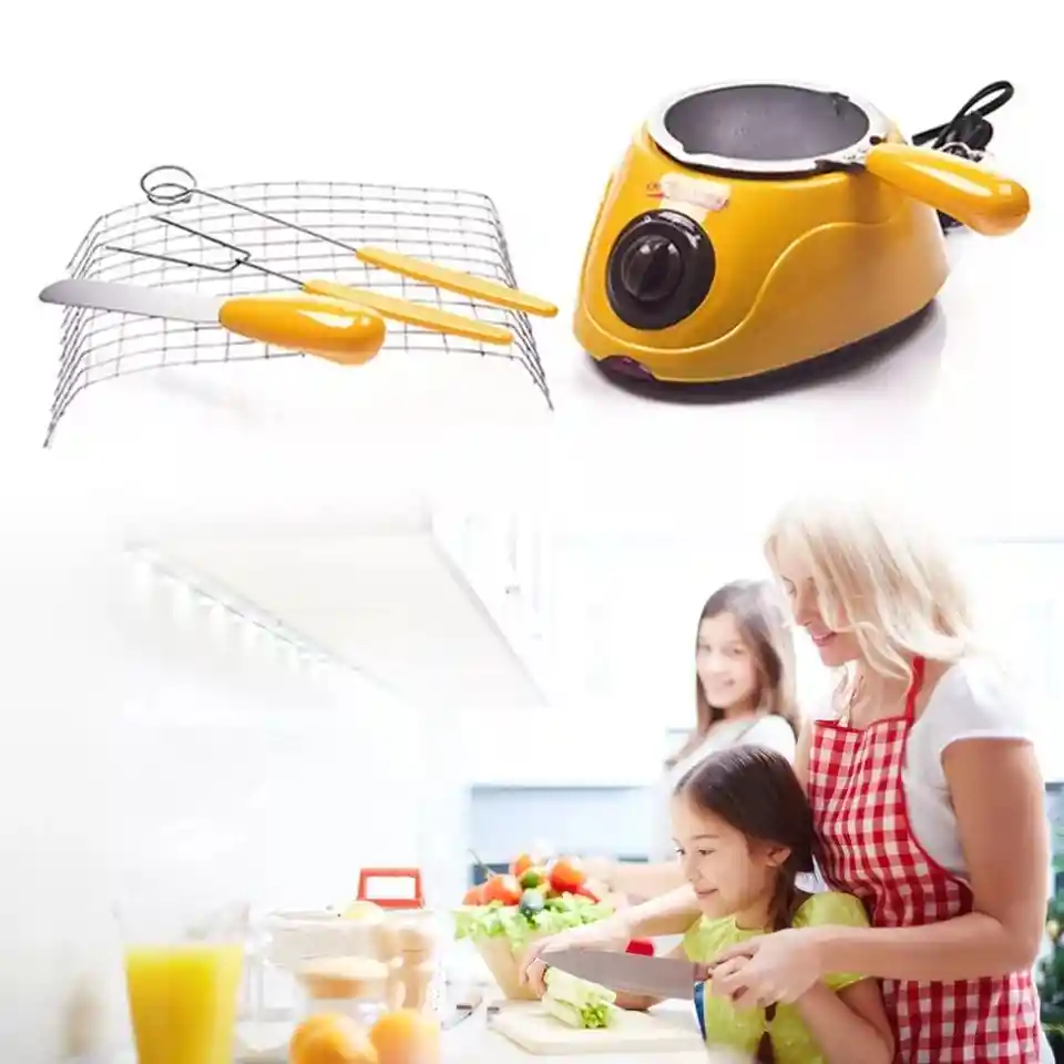 Maquina Olla Fondue Para Derretir Chocolate + Accesorios
