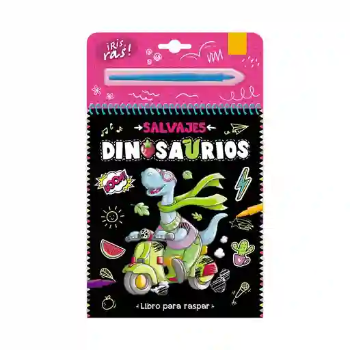 Libro Salvajes Dinosaurios Scratch Raspa Y Saca El Color Lexus