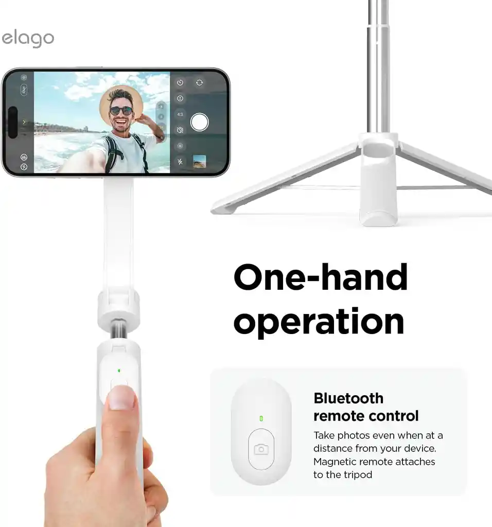 Elago Palo De Selfie Magsafe Con Trípode Blanco