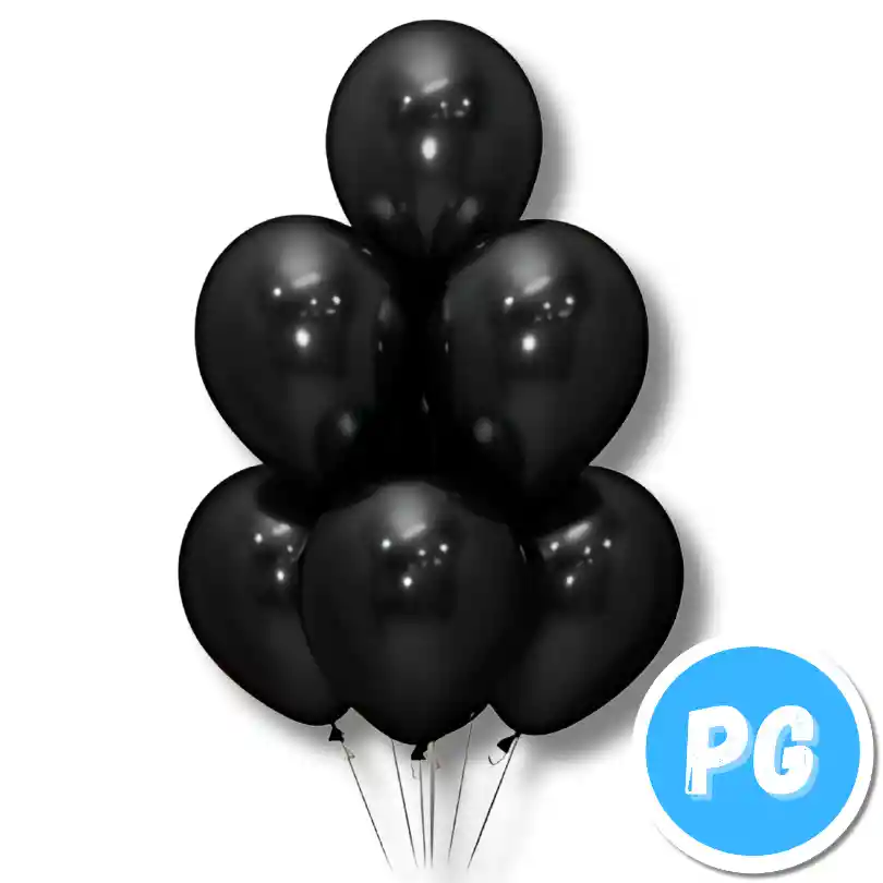 Paquete De Bomba Plastica R12 30cm X10 Unds Cromadas Negro