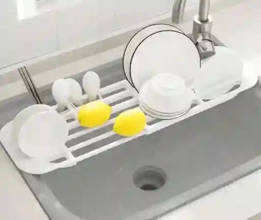 Escurridor De Platos Extensible, Estante Para Secar Platos Sobre El Fregadero