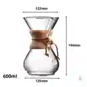 Cafetera Chemex 600 Ml Vidrio Borosilicato Color Blanco F-904bm