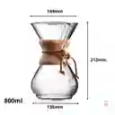 Cafetera Chemex 800 Ml Vidrio Borosilicato Color Blanco F-904bg
