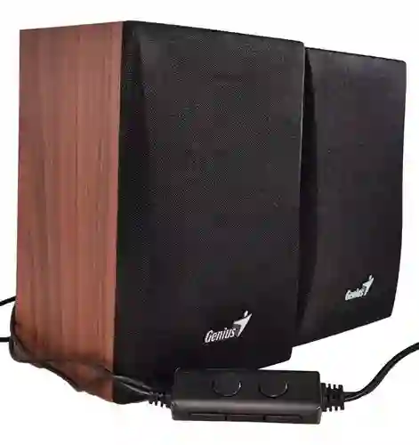 Parlantes Bluetooth Genius Sp- Hf380bt Usb Madera 3w Control Mando - Elegantes