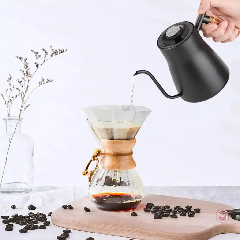 Tetera Cuello Ganso Cisne Con Termometro 800ml Verter Café