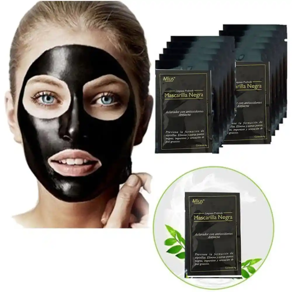 Mascarilla De Carbon Puntos Negros