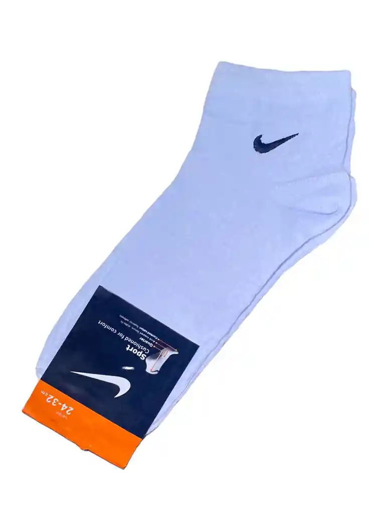 Media Tobillera Blanca Tipo Nike Deportivas Tobilleras, Calcetines Blancos Talla Única Estirables