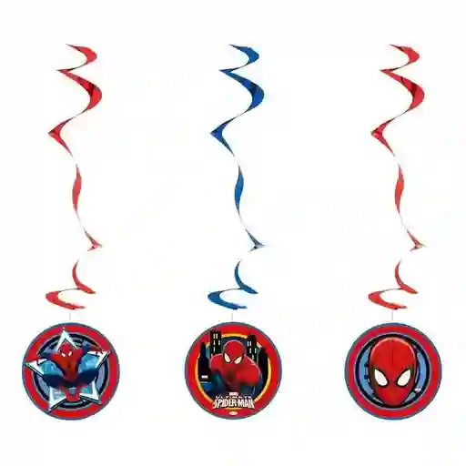 Espiral Colgante Decoracion Cumpleaños Spiderman X 3