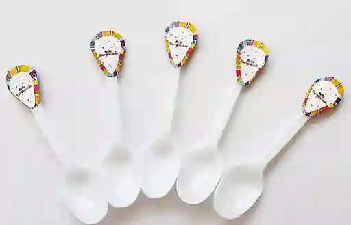 Cucharas Plasticas Feliz Cumpleaños Paquete X 20