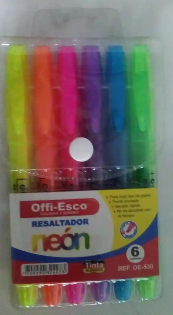 Resaltador Neon Offi-esco 530 X6 Surtidos