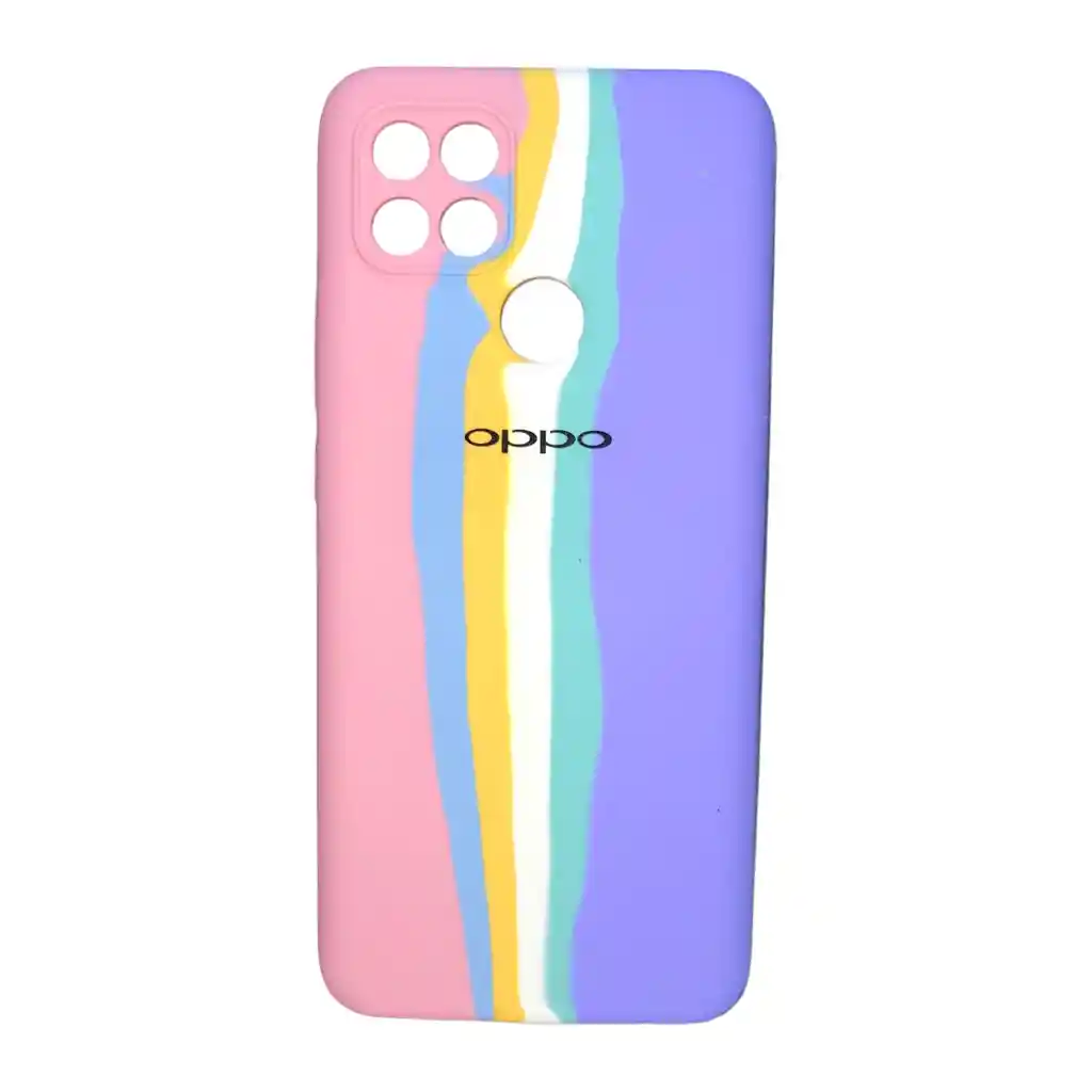 Silicone Case Para Oppo A15 4g Arcoiris