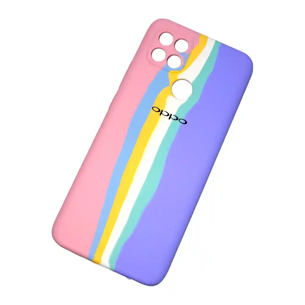 Silicone Case Para Oppo A15 4g Arcoiris