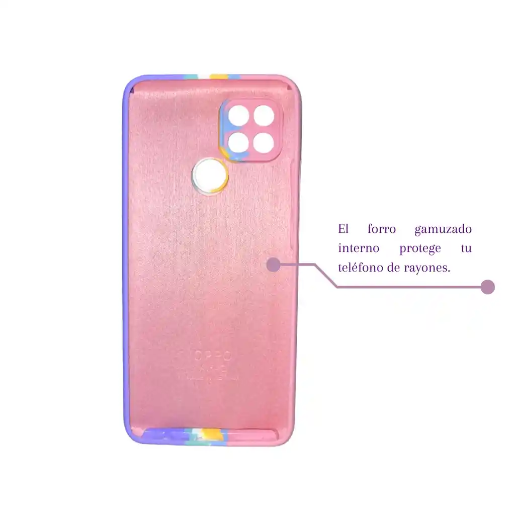 Silicone Case Para Oppo A15 4g Arcoiris