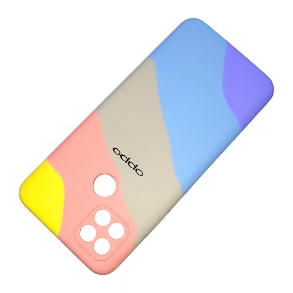 Silicone Case Para Oppo A15 4g Arcoiris