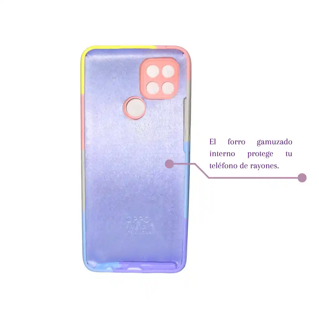 Silicone Case Para Oppo A15 4g Arcoiris