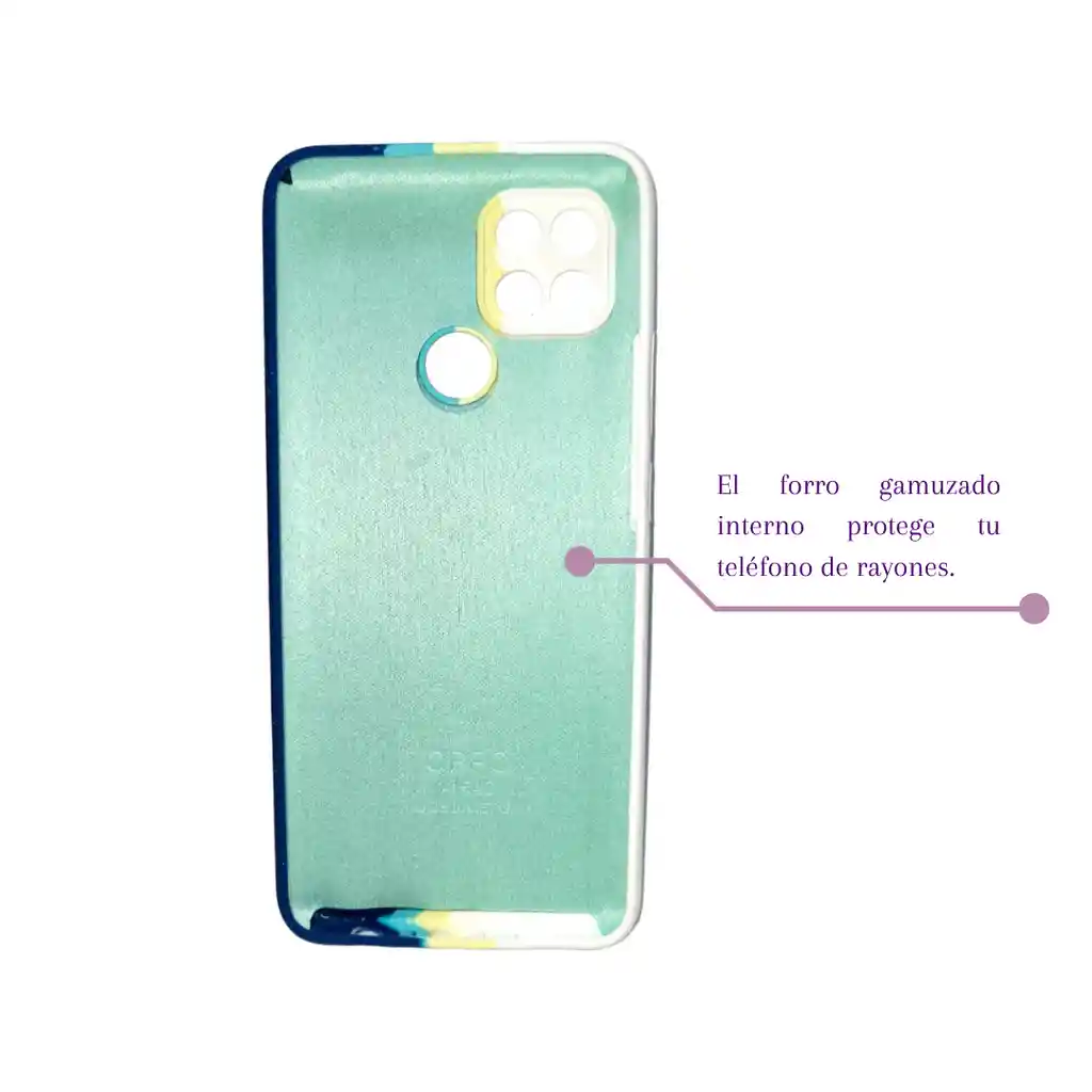 Silicone Case Para Oppo A15 4g Arcoiris