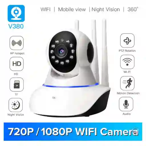 Camara Robotica Inalambrica Wifi Inteligente Bebe 3 Antenas V380