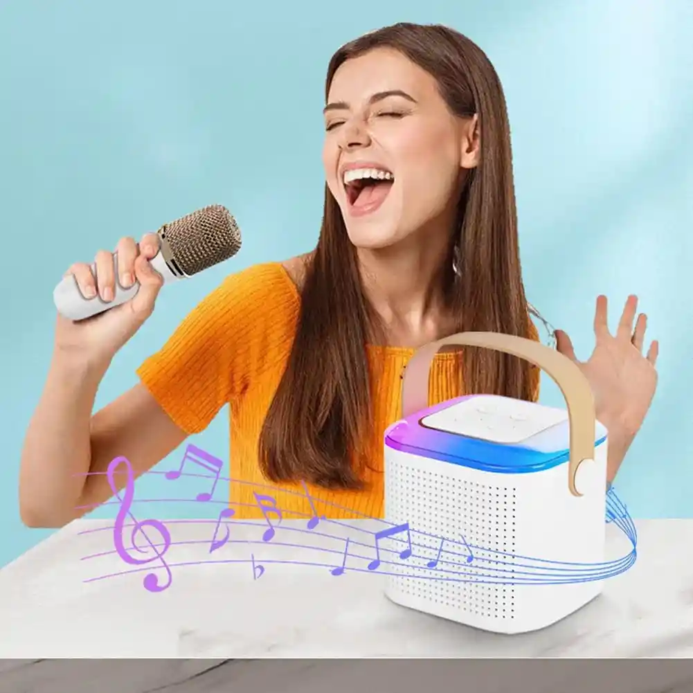 Parlante Bluetooth Inalámbrico Con Micrófono Para Karaoke