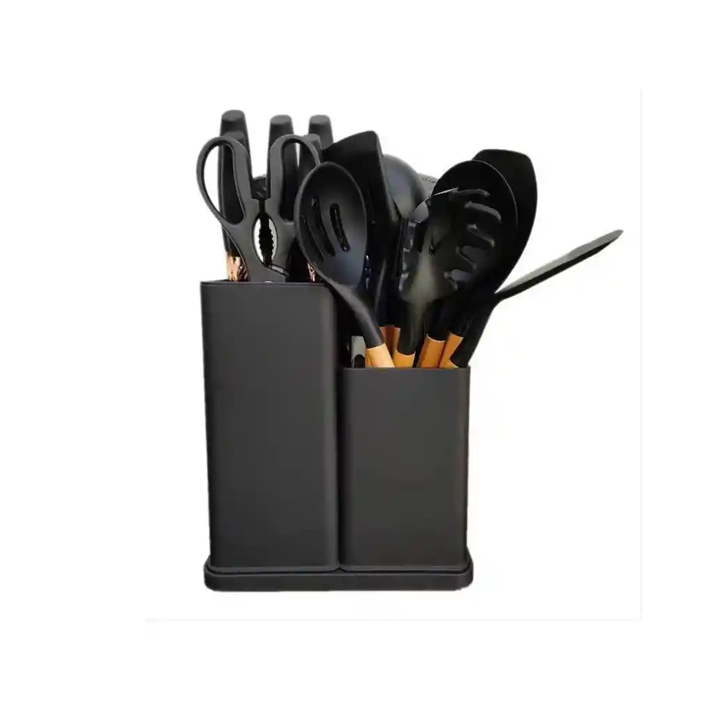 Set De 19 Utensilios De Cocina Silicona Resistente Al Calor