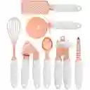 Set Utensilios De Cocina X7 Piezas Oro Rosa