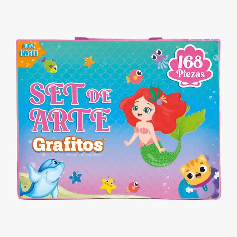 Set De Arte 168 Piezas Rosa Dibujo Niñas