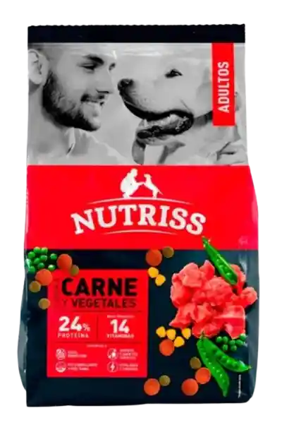 Nutriss Alimento Para Perro Adultos Carne Y Vegetales 2 Kg