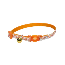 Coastal Collar Gato Glow Reflectivo Flores Naranja