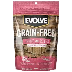 Evolve Dog Snack Grain Free Jerky Salmon X 12 Oz -340 Gr