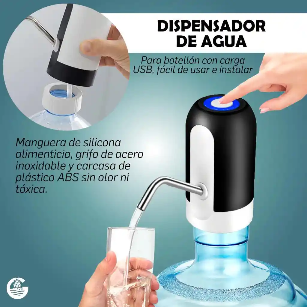 Dispensador Recargable Usb Agua Potable Botellón