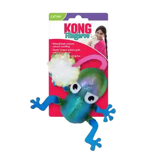 Kong Gato Juguete Flingaroo Frog - Sapo