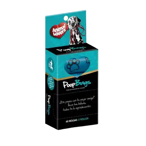 Pet Poop Bag Animal Lover Caja X 3 Rollos