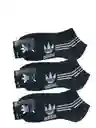 3 Pares De Medias Tobilleras Colores Oscuros Deportivas Calcetines Negro Tipo Adidas, Talla Única Estirables