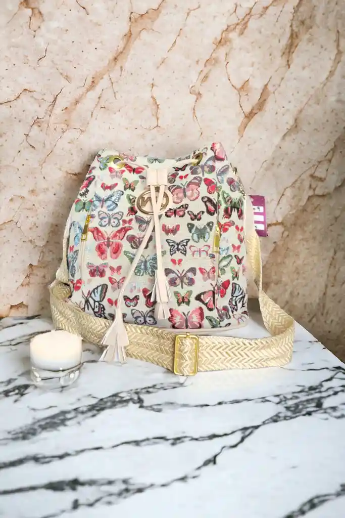 Bolso Tula Artesanal Mujer Cartera Dama Mariposas