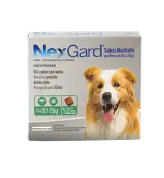 (2) Nexgard L (10.1 - 25 Kg) Verde, Gratis Pañitos Hum X 50 Unids.