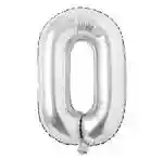 Numero 0 Inflable 32" 82 Cms Plateado