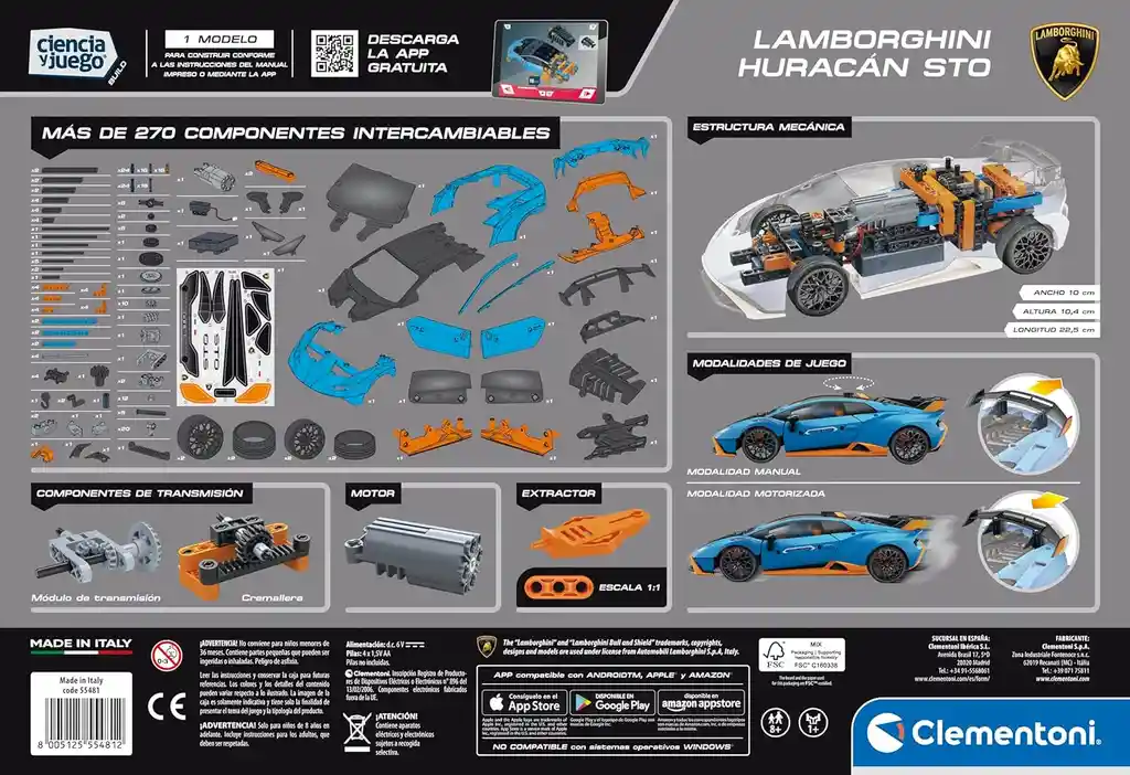 Carro Lamborghini Huracán Sto Para Armar Mecánica Con Motor