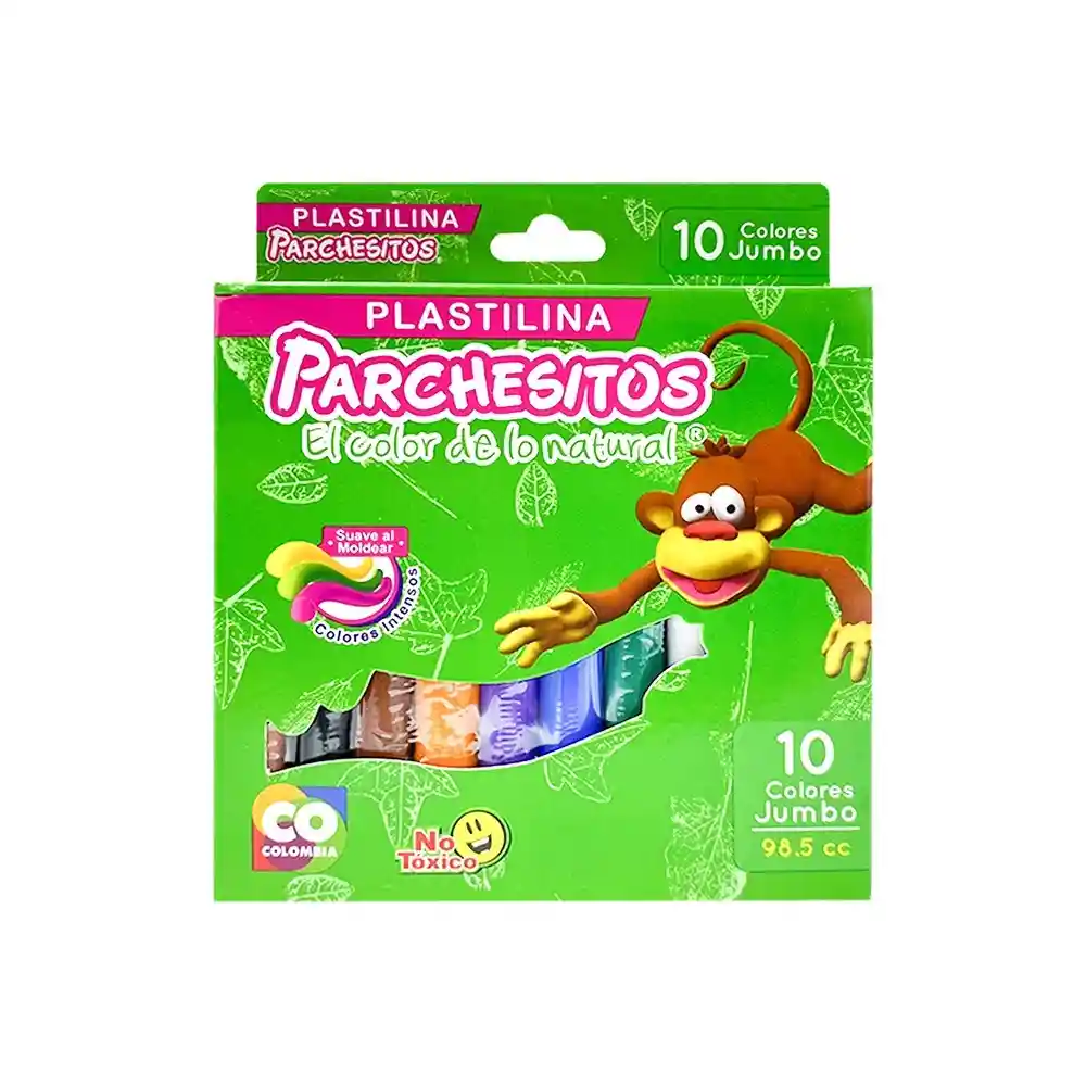 Plastilina Parchesitos Jumbo 10 Unidades	