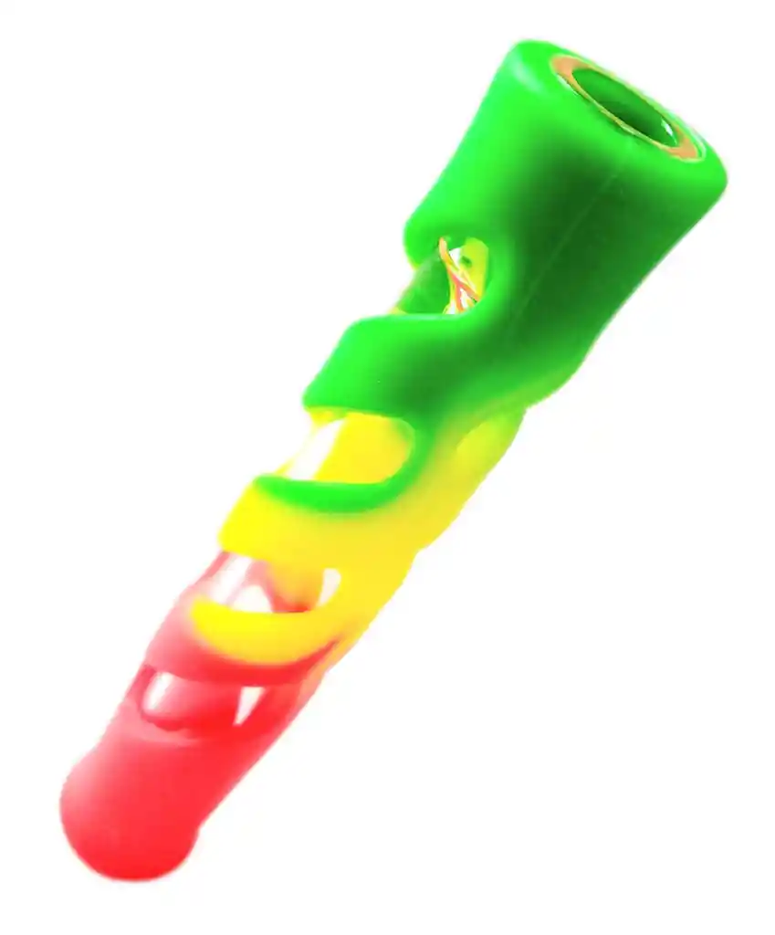 Pipa De Vidrio Con Recubrimiento De Silicona Recta